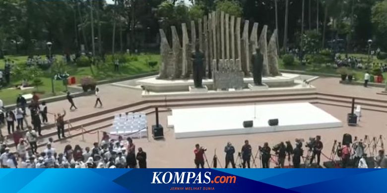 Massa Pendukung Ganjar-Mahfud Mulai Padati Tugu Proklamasi Sebelum Bertolak ke KPU