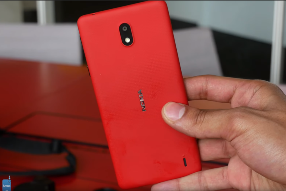  Ilustrasi Nokia 1.1 Plus berbahan plastik