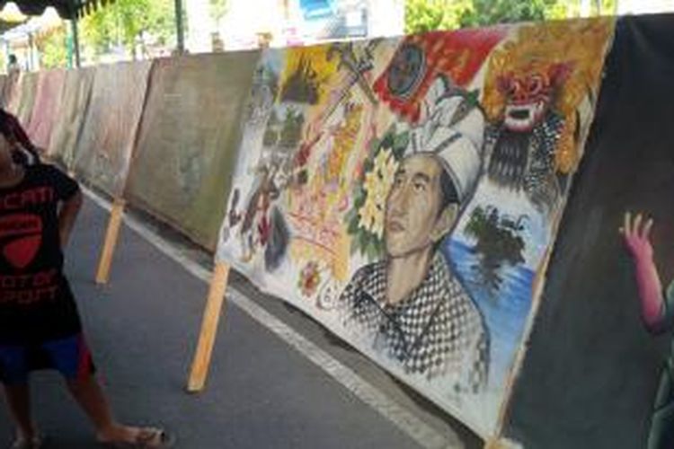 hasil lukisan diacara parade lukisan di kota Gianyar
