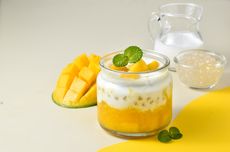 Resep Mango Sago dengan Taburan Keju