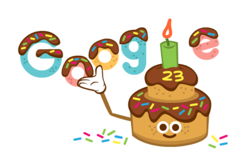 Google Rayakan Ulang Tahun Ke-23 dengan Doodle Berbentuk Kue