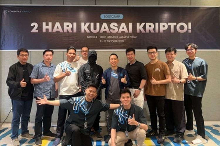 Komunitas Kripto menggelar Bootcamp Batch 4 bertajuk 2 Hari Kuasai Kripto yang berlangsung di Yello Harmoni, Jakarta Pusat, pada Sabtu (11/10/2025) hingga (12/10/2025). 