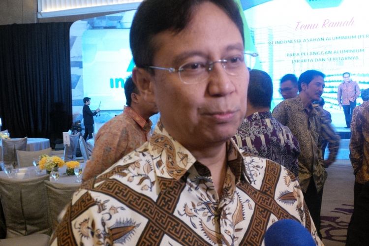 Direktur Utama Inalum, Budi Gunadi Sadikin di Hotel Mulia Jakarta, Jumat (27/10/2017). 