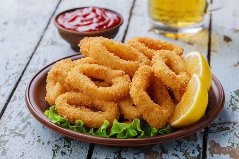 Resep Calamari Rings Crispy, Cumi Bentuk Cincin Goreng Tepung