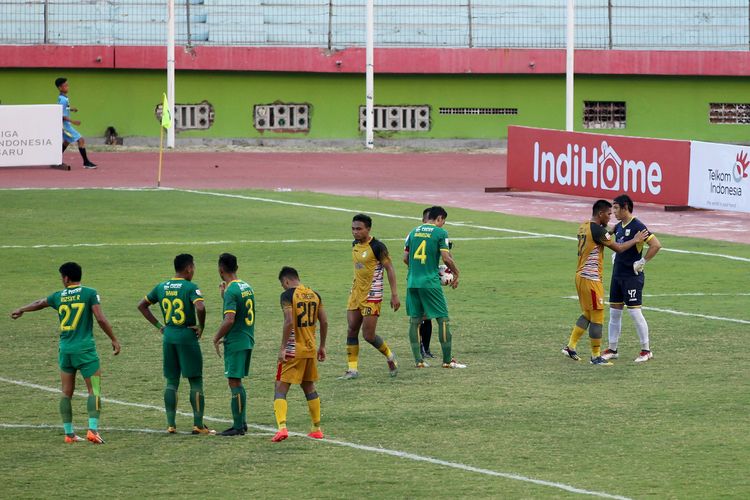 Lanjutan Babak 8 Besar Liga 2 2019 Mitra Kukar melawan Sriwijaya FC yang berakhir dengan skor 1-1 di Stadion Gelora Delta Sidoarjo, Rabu (13/11/2019) sore.