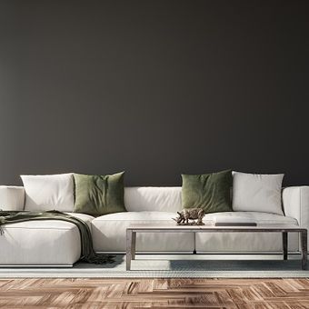 Ilustrasi sofa putih.