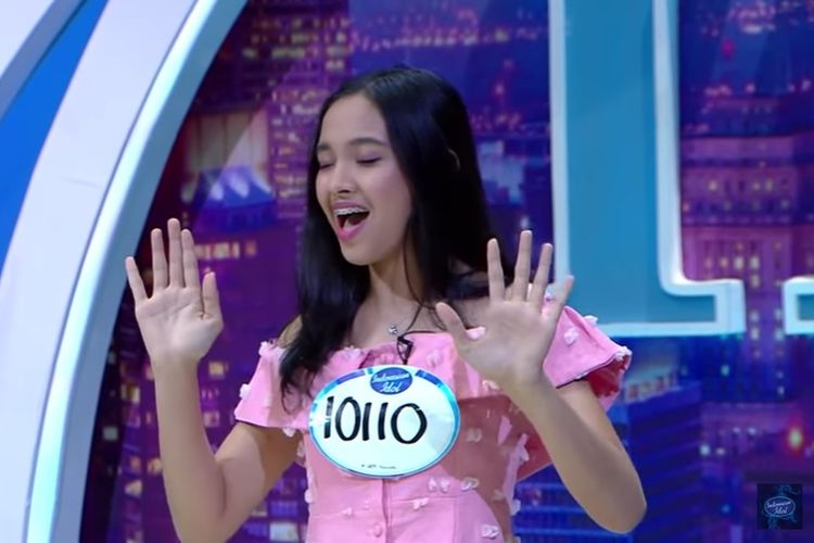 Lyodra Ginting (16) saat mengikuti audisi Indonesian Idol X.