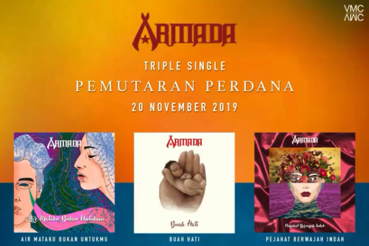 Band Armada merilis tiga singel baru sekaligus dalam satu hari.