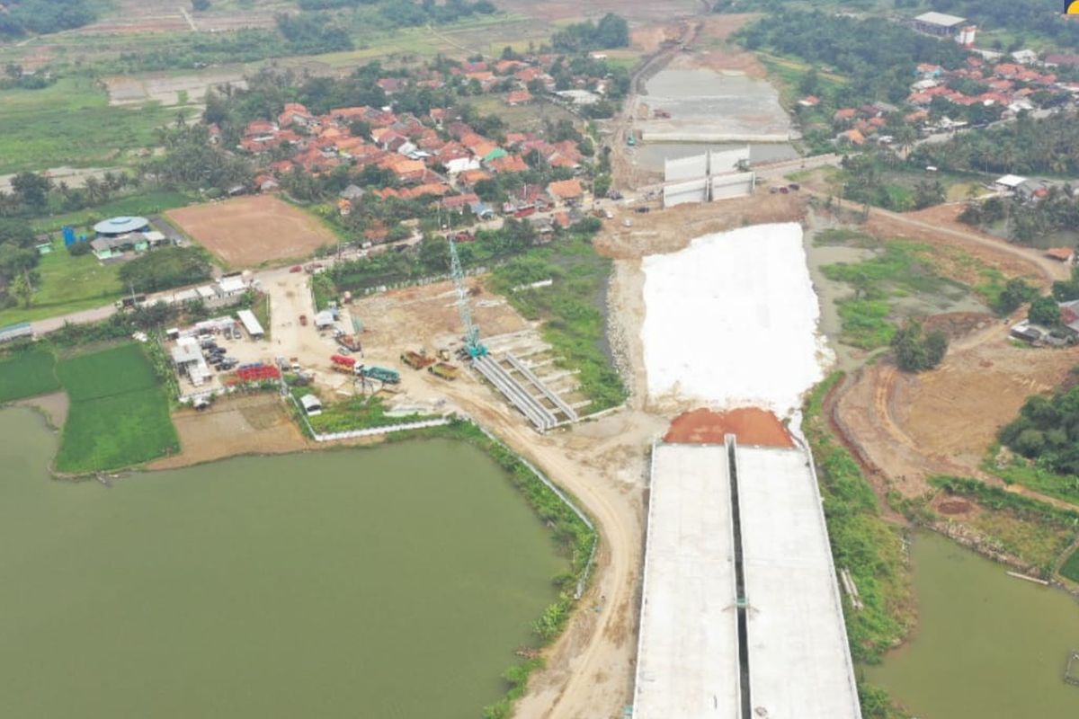 Ilustrasi pembangunan Tol Jakarta-CIkampek II Selatan