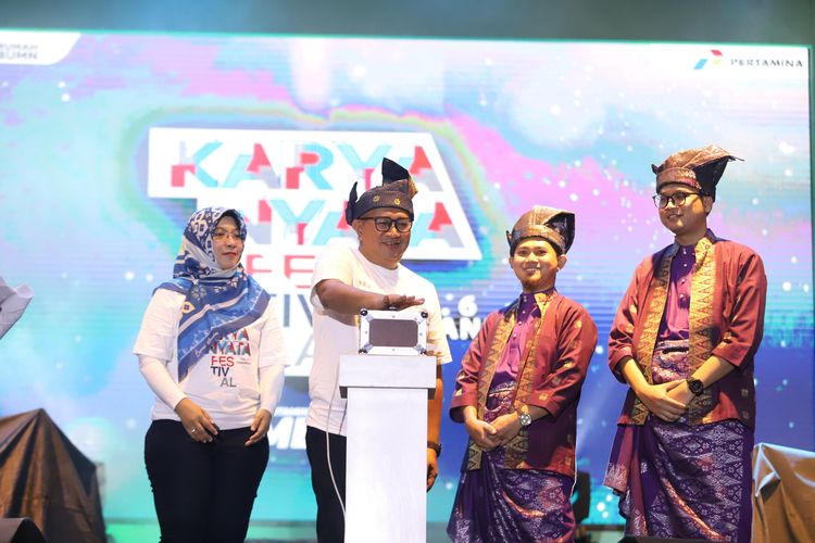 Kementerian BUMN bersama Pertamina menggelar Karya Nyata Fest Vol 6 untuk mendukung pengembangan UMKM di Pekanbaru, Jumat (26/4/2024)