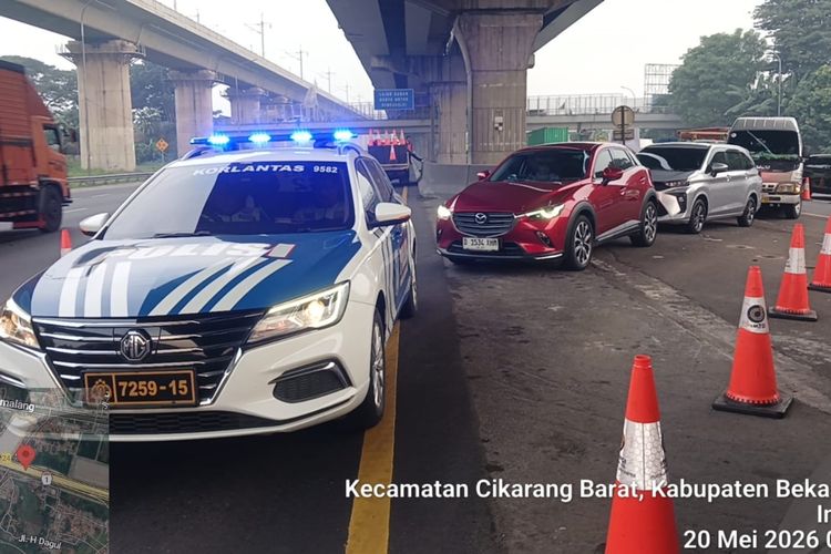 Rekayasa Lalu Lintas Contraflow Diterapkan di Tol Japek Arah Cikampek
