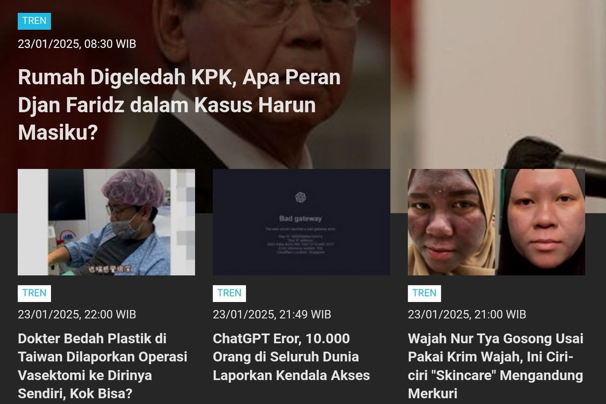 Populer Tren sepanjang Kamis (23/1/2025): peran Djan Faridz dalam kasus Harun Masiku dan kebakaran LA yang meluas hingga San Diego.