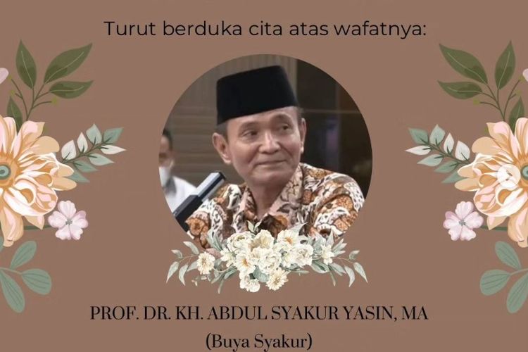 KH Syakur Yasin atau akrab disapa Buya Syakur, meninggal dunia di Cirebon, Jawa Barat, Rabu (17/1/2024).