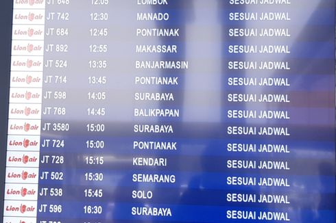 Penerbangan Domestik Lion Air ke Sejumlah Kota di Kalimantan Terpantau Sesuai Jadwal