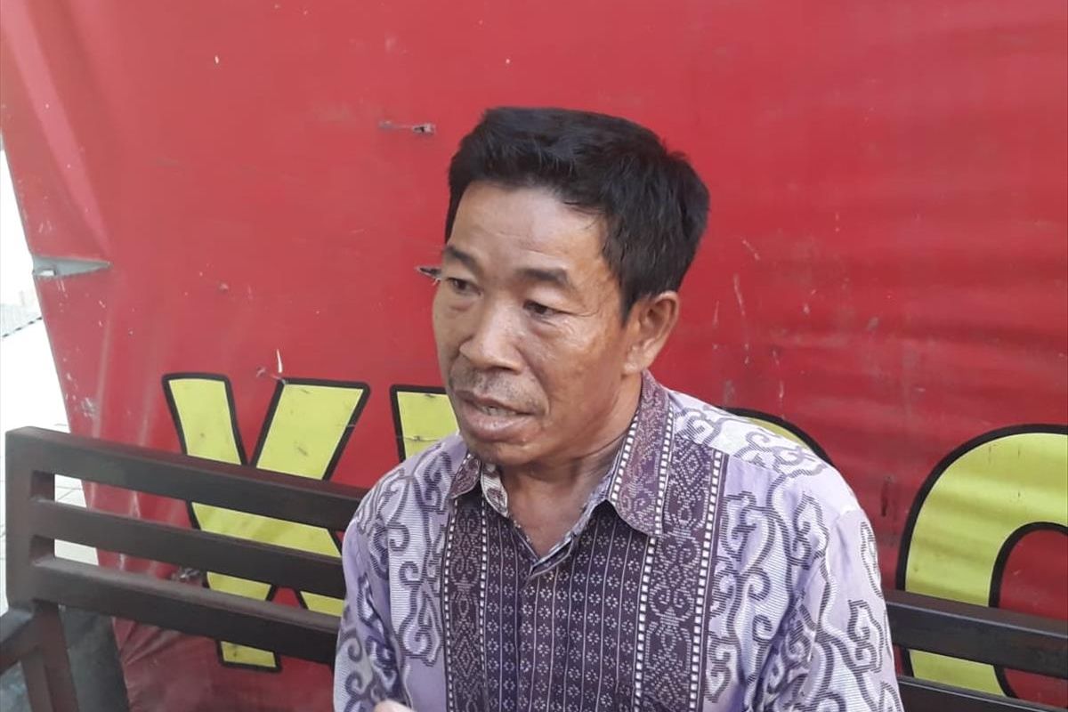 Mahmud (48), paman Khoriah yang tewas dibunuh suaminya bernama Jumharyono di rumah kontrakannya, Jalan Dukuh V, Kramat Jati, Jakarta Timur, Selasa (6/9/2019).