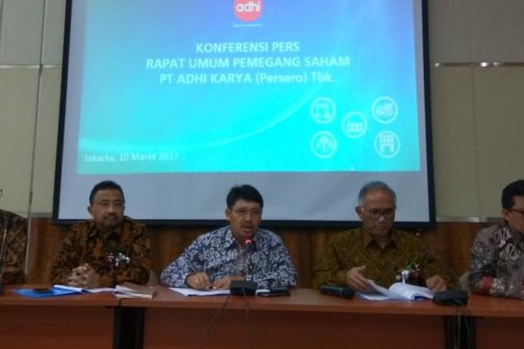 Rapat umum pemegang saham (RUPS) PT Adhi Karya (Persero) di Jakarta, Jumat (10/3/2017).