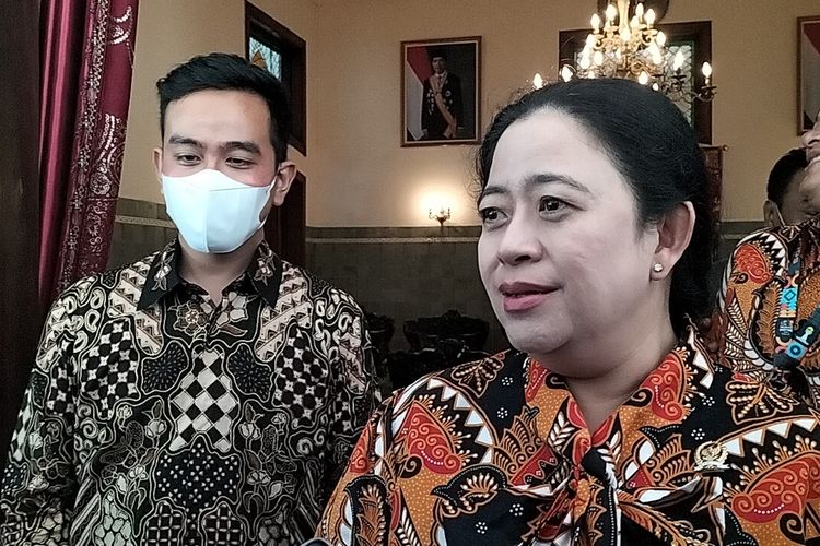 Ketua DPR Puan Maharani dan Wali Kota Gibran Rakabuming Raka, Senin (12/11/2022).