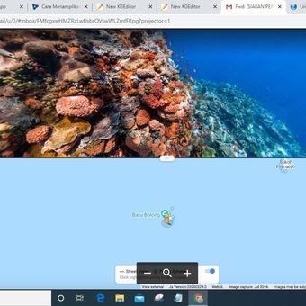 Tangkapan layar peta bawah laut untuk belajar Flora dan Fauna lewat Google 