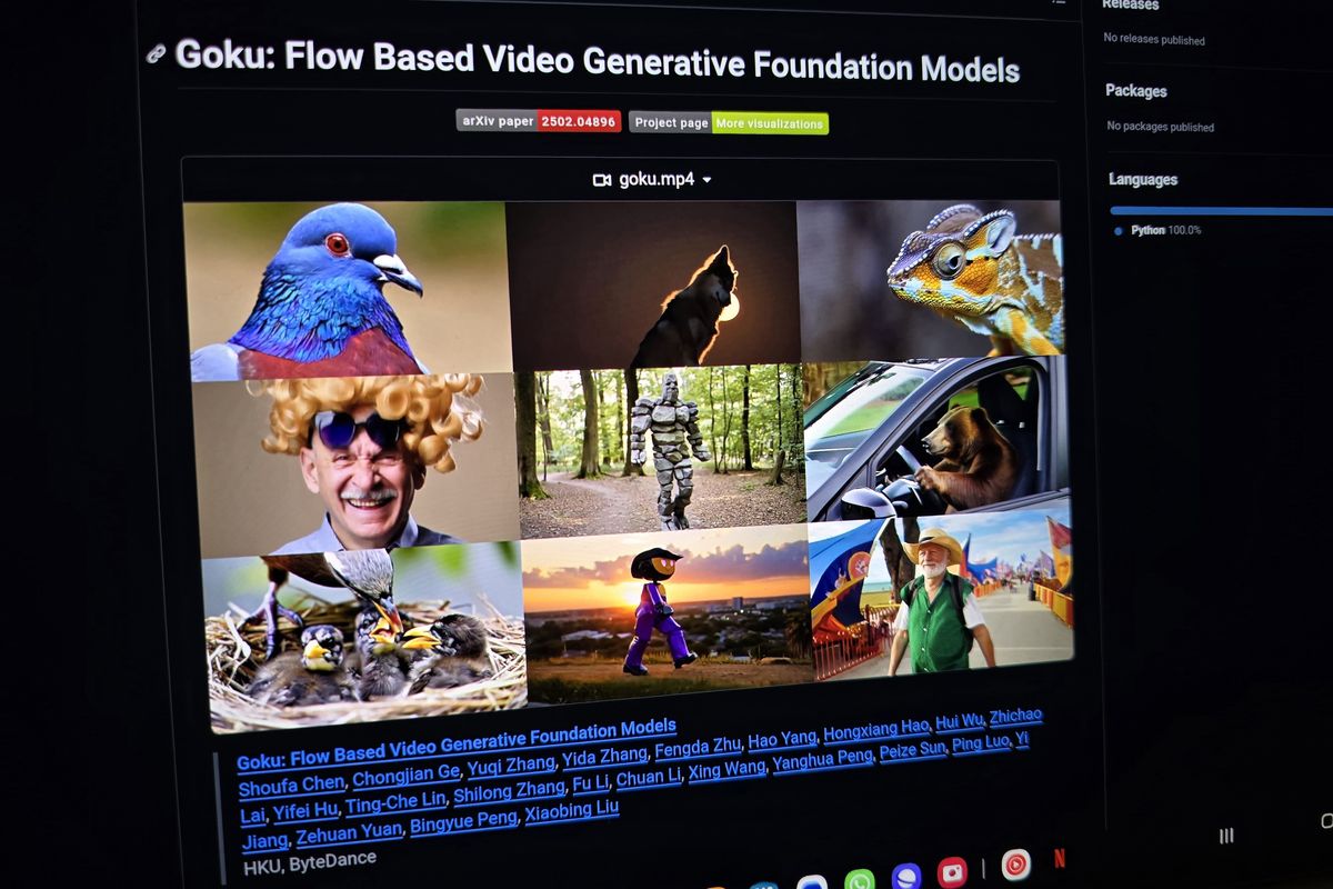  Induk TikTok, ByteDance merilis serangkaian model gabungan untuk pembuatan gambar dan video yang dinamai Goku.