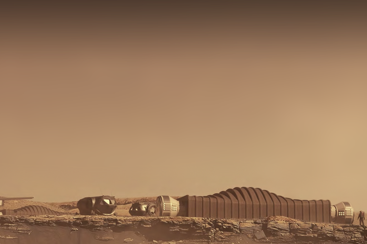 Render Konseptual Mars Dune Alpha: Visualisasi di Mars