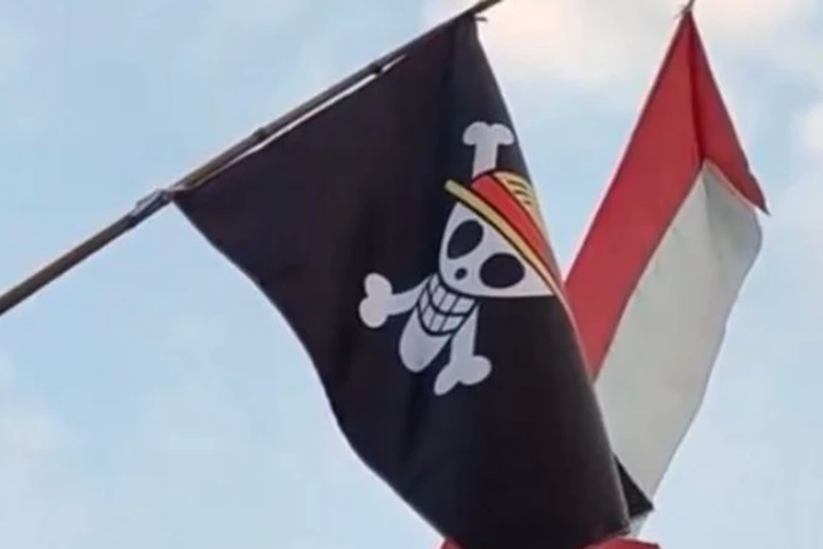Seruan untuk mengibarkan bendera bajak laut dari anime dan manga One Piece saat perayaan HUT RI ke-80 pada 17 Agustus nanti ramai di media sosial.