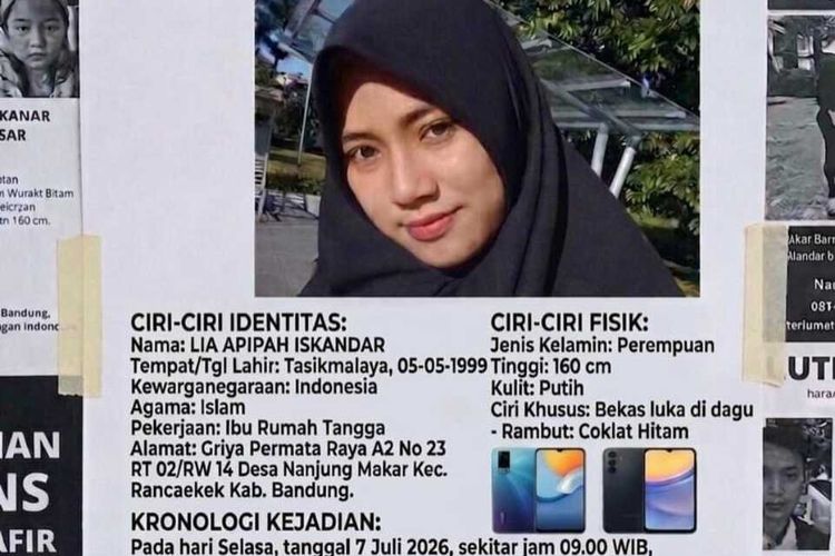 Ibu Rumah Tangga Asal Rancaekek Sebulan Hilang, Suami Khawatir Jadi Korban Kejahatan