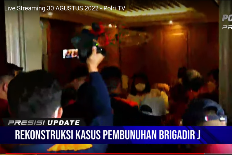 Interior rumah pribadi Irjen Ferdy Sambo yang terlihat dalam proses rekonstruksi kasus dugaan pembunuhan berencana Brigadir J, Selasa (30/8/2022).