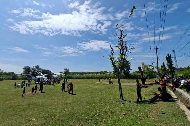 Helikopter Kapolri Listyo Sigit Jadi Spot Foto Warga di Nganjuk, Seperti Lokasi Wisata Dadakan