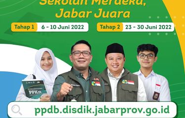 Poster jadwal PPDB Jabar 2022.