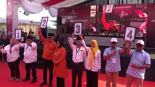 Nomor Urut Pilkada Palopo: Putri Dakka-Haidir 1, Farid-Nurhaenih 2, Rahmat-Andi 3, Trisal-Akhmad 4