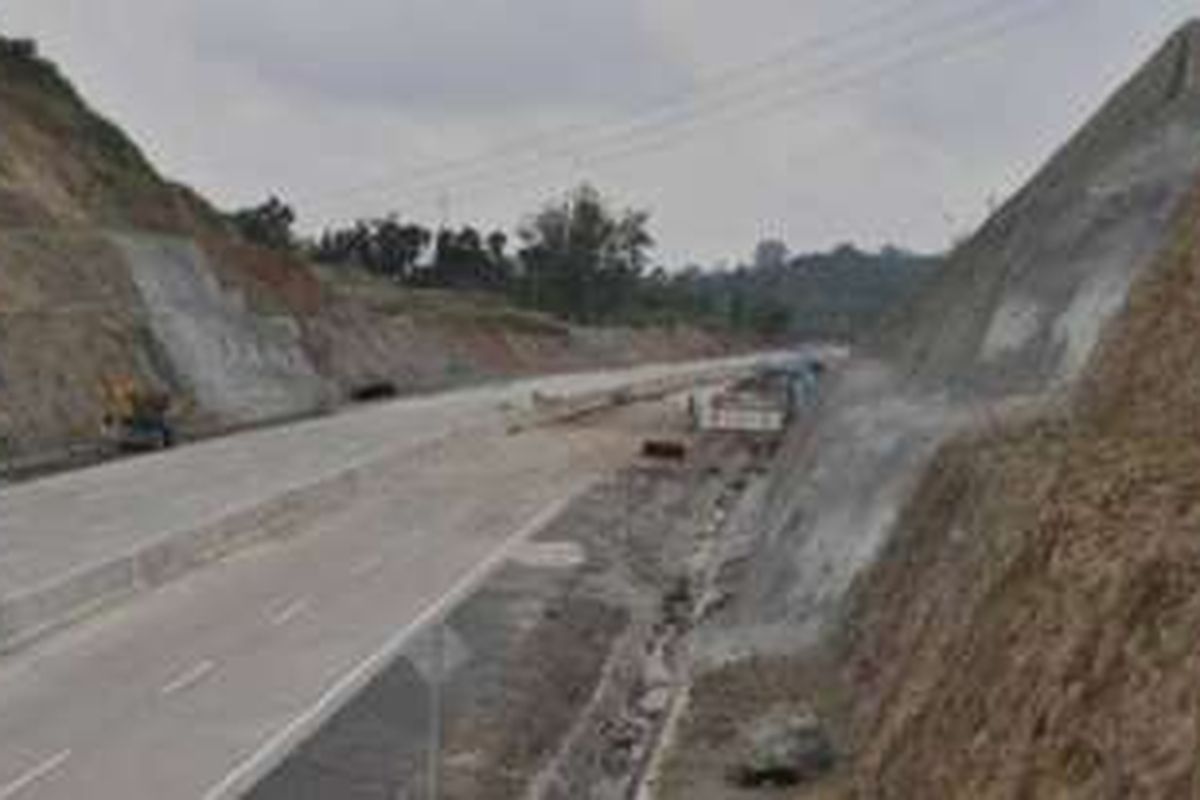 Perkembangan pembangunan Jalan Tol Manado-Bitung Kamis (13/10/2016).