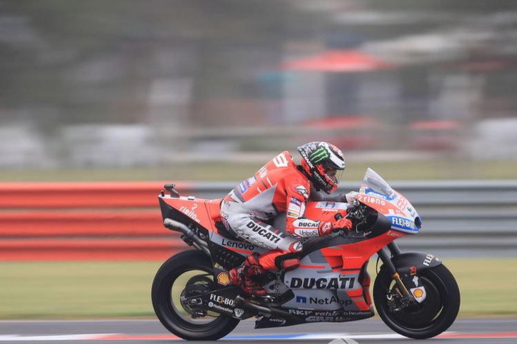 Pebalap Ducati Jorge Lorenzo.