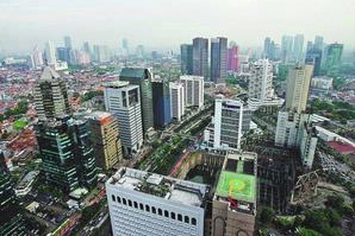 Gedung perkantoran dan apartemen di Jakarta.