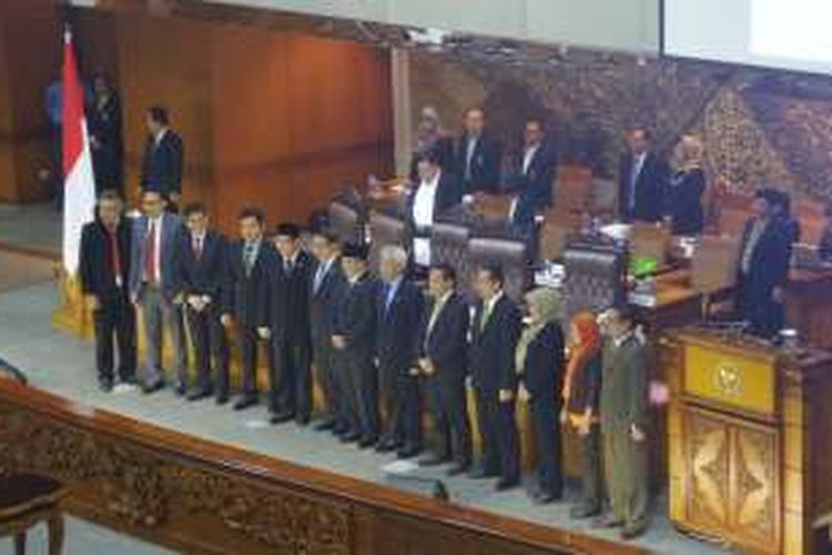 Pengesahan Komisioner Komisi Penyiaran Indonesia (KPI) dalam rapat paripurna DPR di Kompleks Parlemen, Senayan, Jakarta, Rabu (20/7/2016)