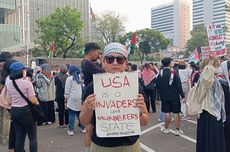 Unjuk Rasa Solidaritas Palestina di Kedubes AS, Massa Serukan Pembebasan Perempuan