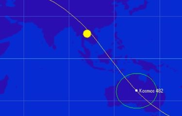 Lintasan Kosmos 482 di Indonesia. BRIN ungkapkan beberapa wilayah yang berpotensi kejatuhan sampah antariksa Kosmos 482.