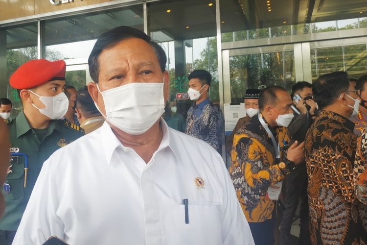 Menteri Pertahanan Prabowo Subianto di Jakarta Convention Center (JCC), Kamis (29/9/2022).