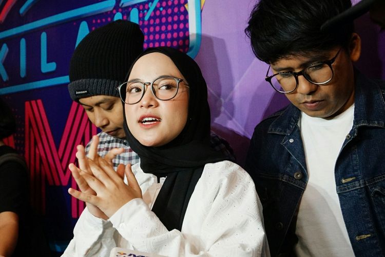 Grup musik religi Sabyan Gambus dalam wawancara di jumpa pers Berkah Cinta Ramadan MNC TV di MNC Studios, Kebon Jeruk, Jakarta Barat, Kamis (25/4/2019).