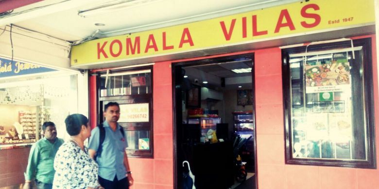 Restauran Komala Vilas merupakan restauran India tertua di kawasan Little India, Singapura, Sabtu (16/7/2017). Harga makanan dan minumannya cukup bersahabat di kantong pelancong.