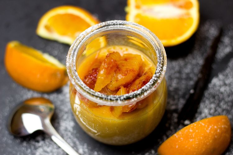 Ilustrasi puding jeruk untuk dessert istimewa