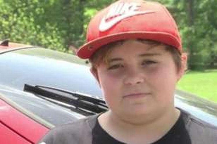 Chris Gaiter (11), bocah yang menembak pencuri di rumahnya.