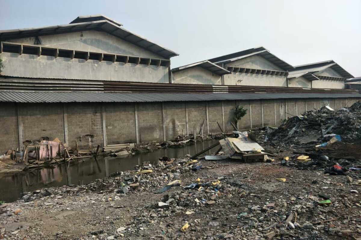 Kondisi terkini di bekas lokasi penggusuran Jalan Agung Perkasa, Sunter Jaya, Tanjung Priok, Jakarta Utara, Jumat (17/1/2020)