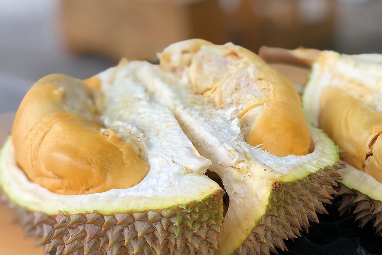 Ilustrasi buah durian yang matang sempurna