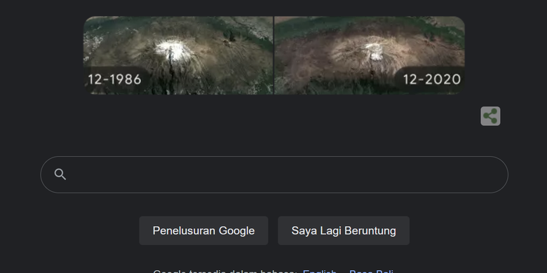 Hmmm, Google Doodle Hari Ini Tampilkan Timelapse Efek Perubahan Iklim dari Tahun ke Tahun