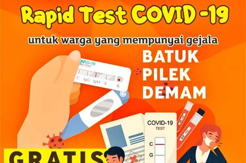 Warga yang Batuk, Pilek, dan Demam Bisa Ikut Rapid Test Gratis