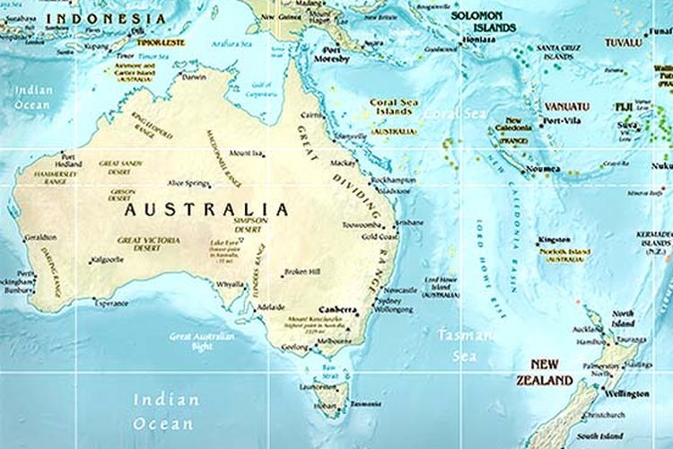 Peta Australia dan Oseania
