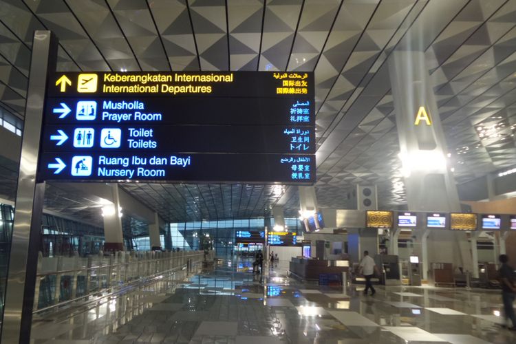 Terminal 3 Bandara Soekarno-Hatta, Cengkareng, Tangerang Banten, Selasa (28/3/2017).