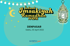 Jadwal Imsak dan Buka Puasa di Denpasar Hari Ini, 30 April 2022