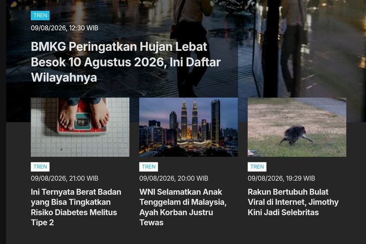 [POPULER TREN] Wilayah Berpotensi Hujan Hari Ini | Sopir Bus Jerman Tendang Drone Isi Bom di Bandara
