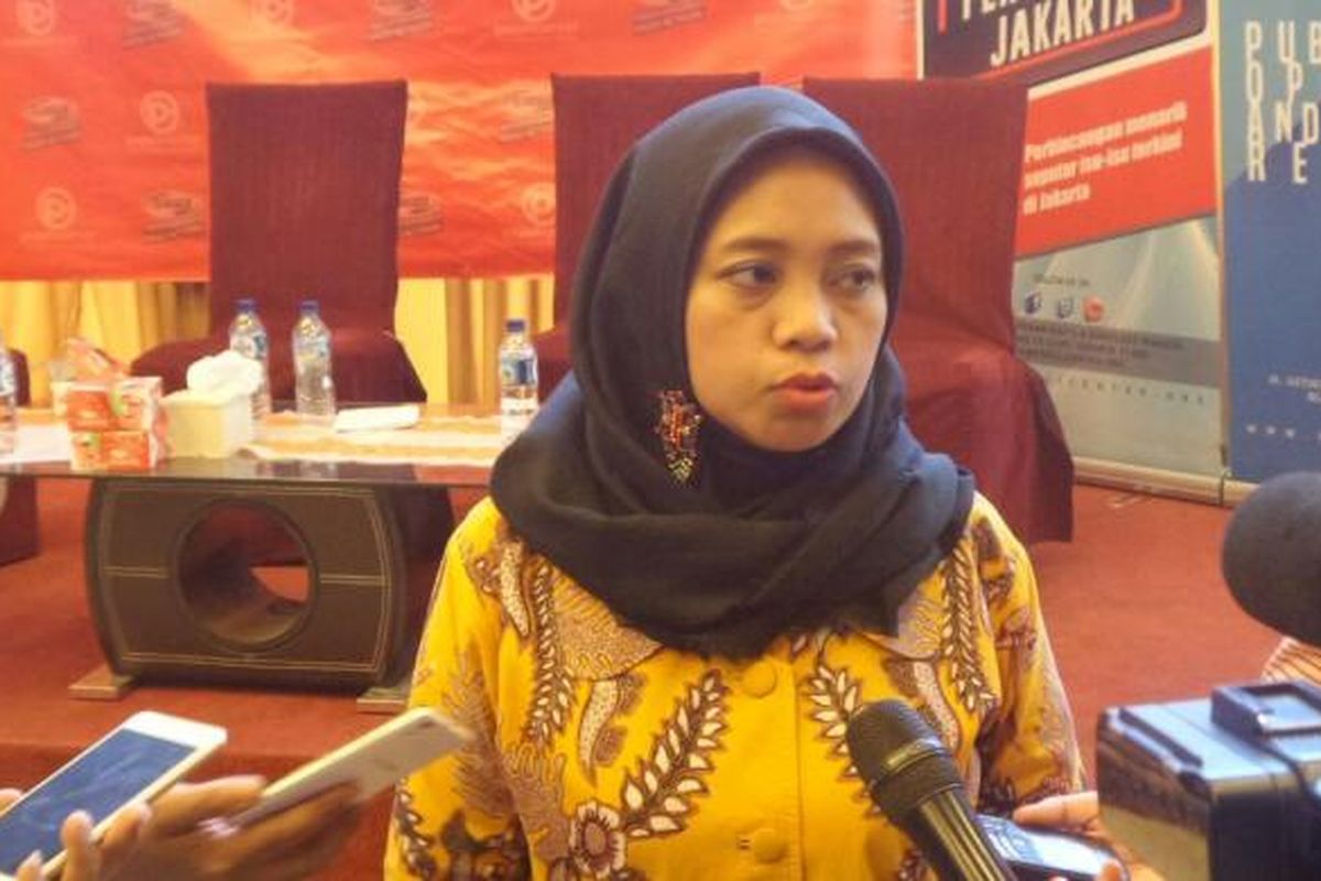 Komisioner Komisi Pemilihan Umum (KPU) Provinsi DKI Jakarta, Dahlia Umar seusai acara diskusi di bilangan Menteng, Jakarta Pusat, Sabtu (7/1/2017)